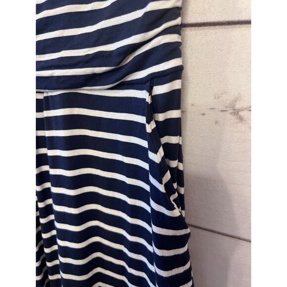 Boden Short Sleeve Dress Navy Blue With White Stripes Size 10R Easy Comfy - Picture 5 of 8